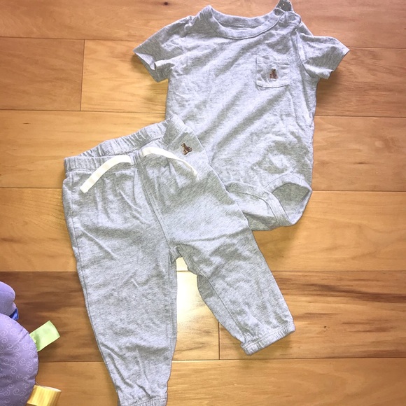 Gap Onesie and Pant Set Gray Heather - Picture 1 of 3